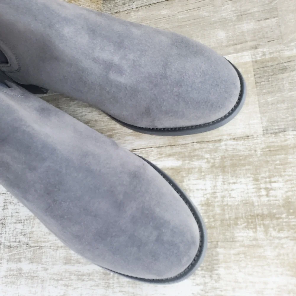 Saint Morta Nomad Mens Chelsea Boot Sz 9 Gray Suede Elastic Panels Slip On Ankle